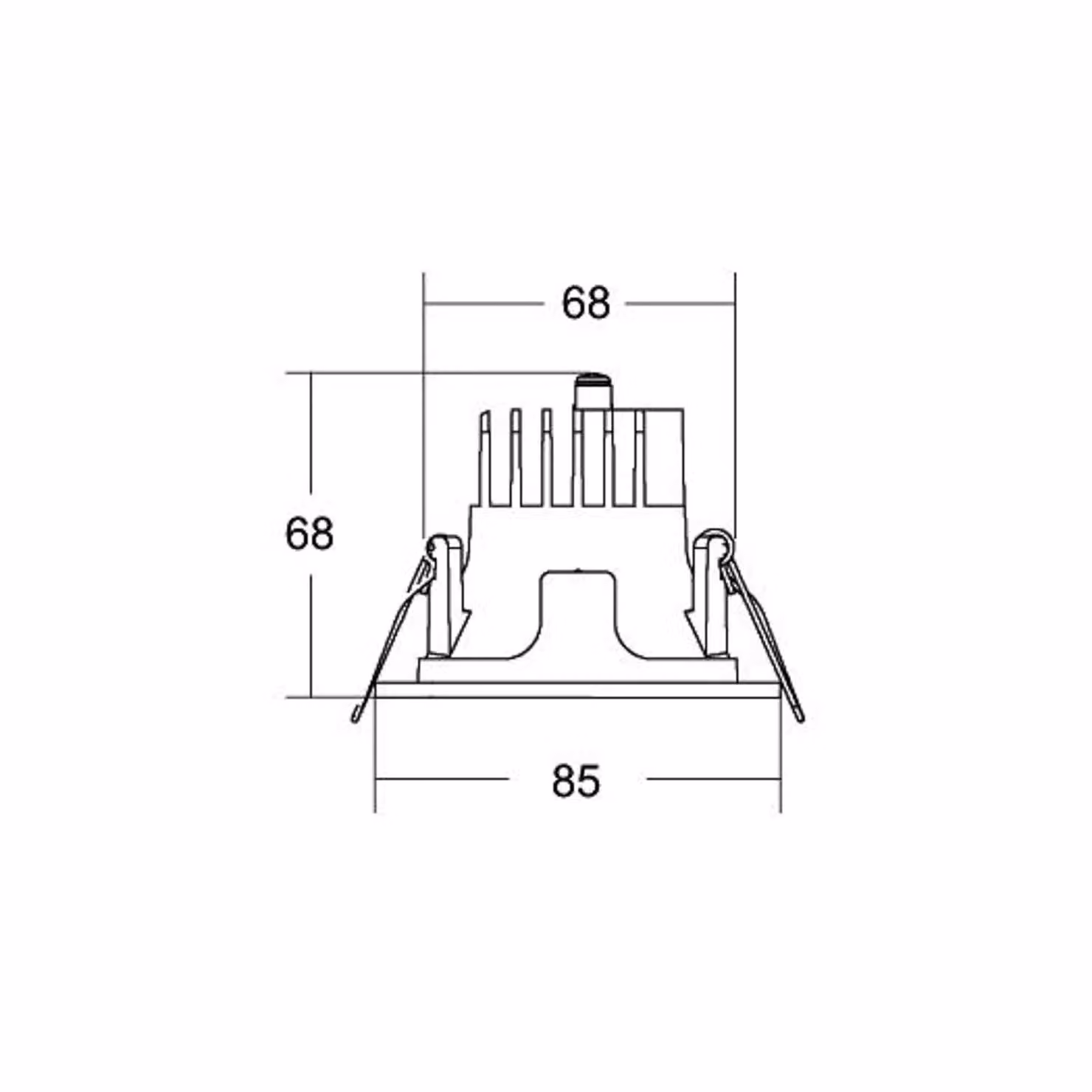 BRUMBERG Apollo Micro, liscio, rotondo, DALI, 3.000 K, nero dimmerabile, Nero, Soggiorno / Sala da pranzo, Alluminio, Moderno, Downlight