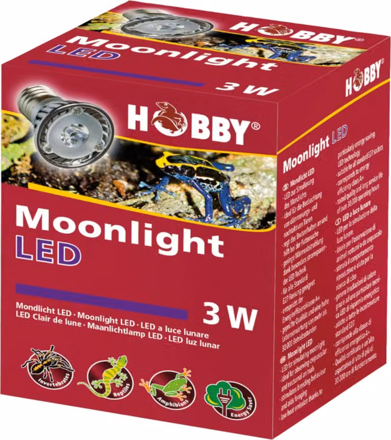 Hobby Moonlight LED, faretto a luce lunare per terrari - 3W