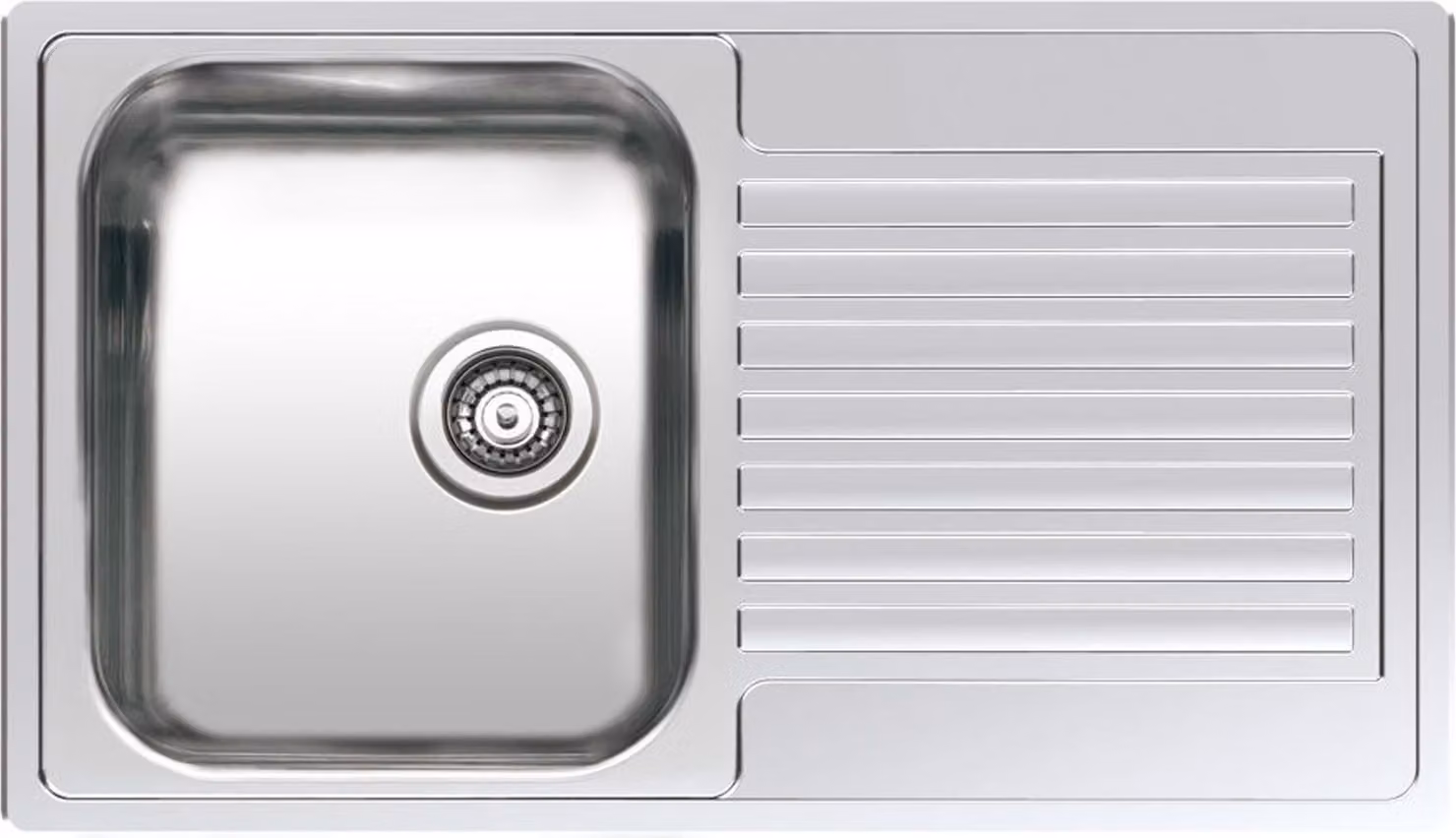 CENTURIO L10, 850 x 490 mm reversibile, acciaio inox