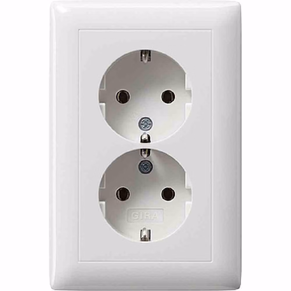 Presa GIRA 2f rws glz standard 55 da incasso IP20 VP