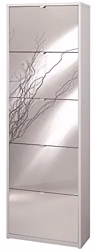 Sarmog Kit SCARPIERA 5 Ante A RIBALTA con Specchio Frontale H190 L63 P29 Cm Finitura Bianco Sk565spk