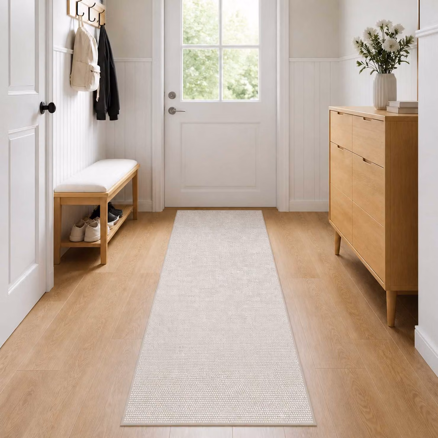 vidaXL Tappeto Crema 80 x 150 cm 100% Poliestere 3 mm Lavabile