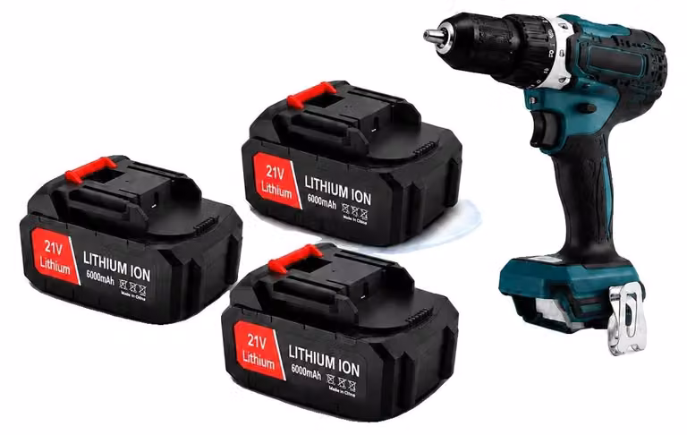 Batterie di ricambio, capacità 6000mAh, compatibili con utensili elettrici, confezione da 3 pezzi, modello 6.0Ah-DDF487 X1