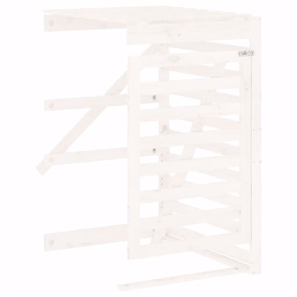 Estensione Copribidone Bianco in Legno Massello di Pino