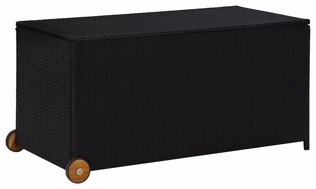 Contenitore per cuscini - 120 x 65 x 61 cm - Plastica - Nero - Adatto per interni ed esterni