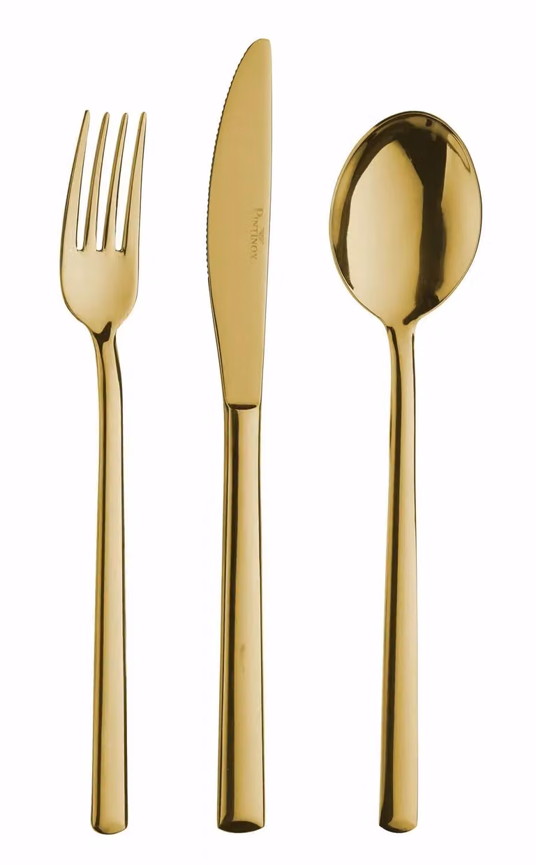 Servizio posate Synthesis Gold 24 pezzi con bauletto in legno