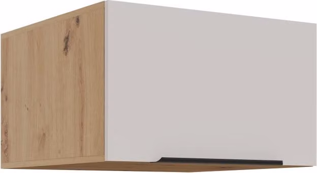 Mobile alto profondo con ante battenti NICOLLA - larghezza 60 cm, rovere cashmere / artigianale