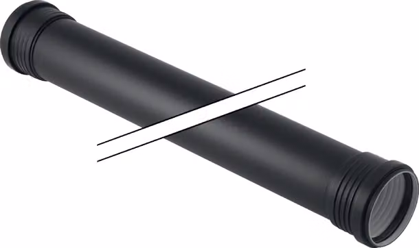 Geberit 390411141 Tubo Silent-PP con due raccordi