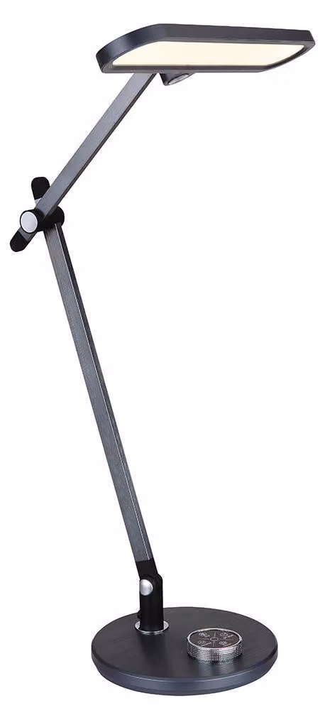 Lampada da tavolo a LED, grigio, dimmer rotante, touch, CCT, H 53 cm
