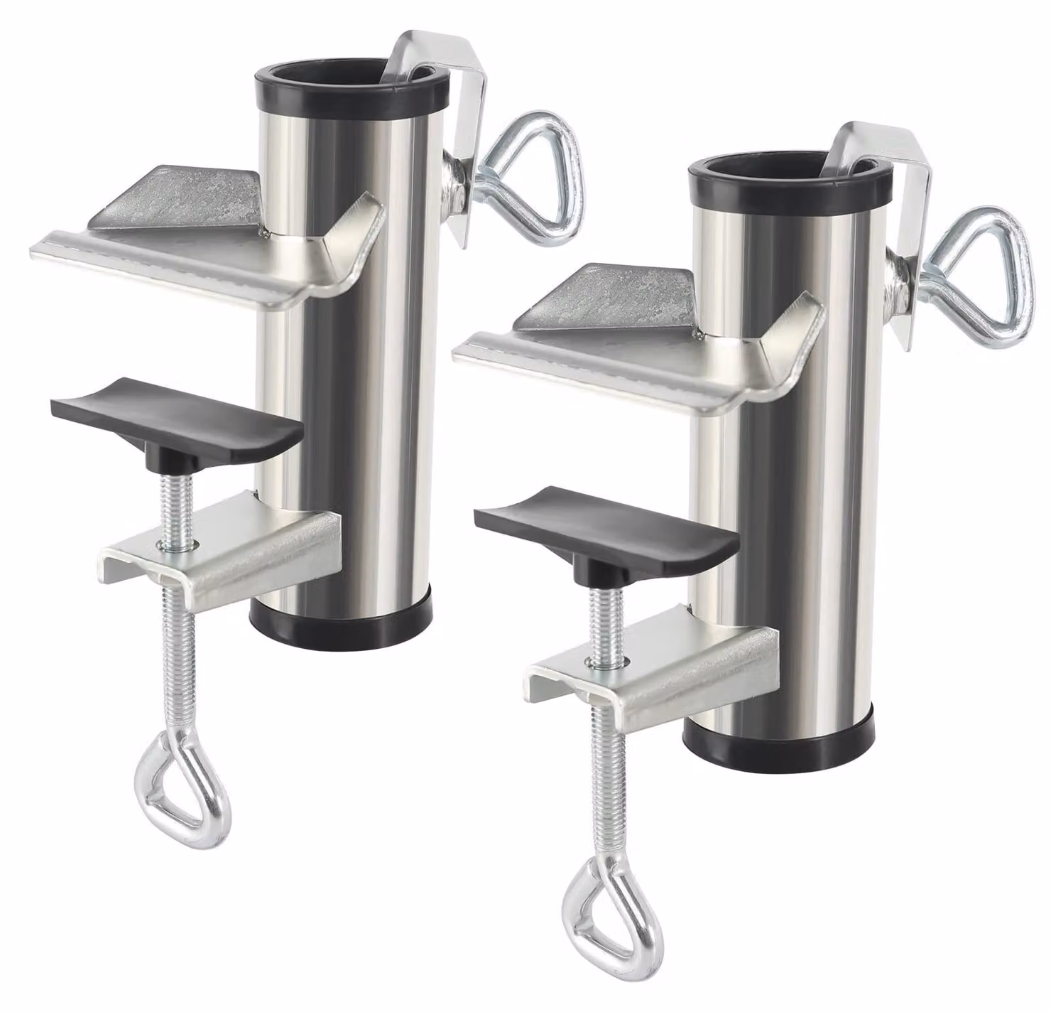 Supporti per balcone, 2 pezzi - In ghisa - Resistenti alla ruggine - Adatti per ombrelli con un diametro di 25-36 mm - Per balconi - Fissaggio stabile - Supporti per ombrelloni