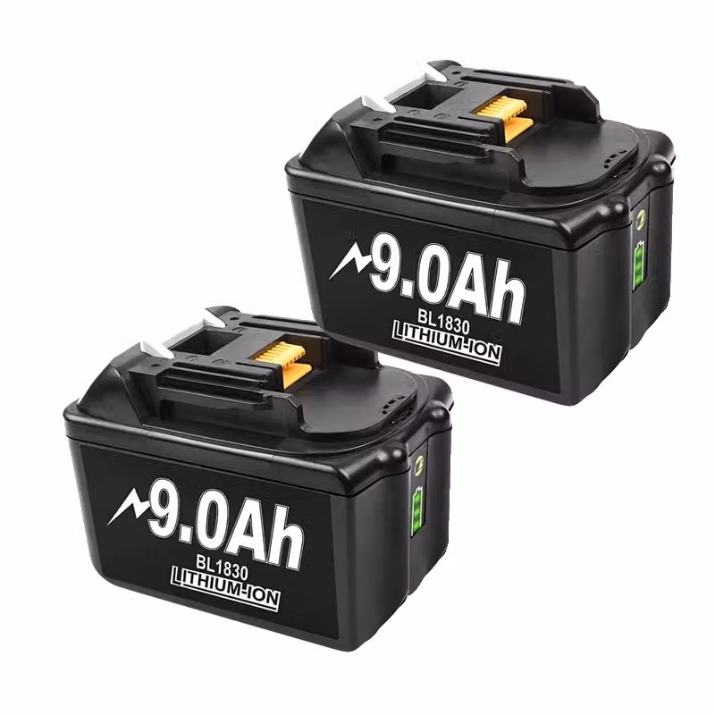 Batteria al litio di ricambio, alta capacità, energia potente, 2PC 9000mAH BL1830, 18V