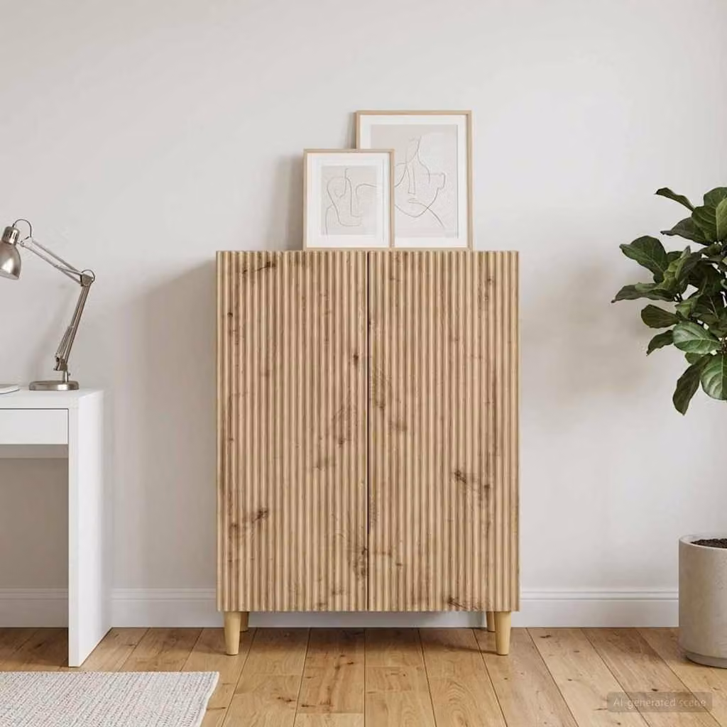 Credenza moderna vidaXL in rovere marrone L: 66 cm, P: 34,5 cm, H: 90 cm
