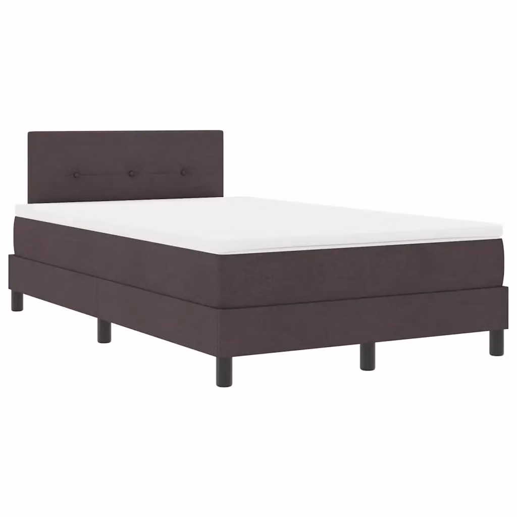 Letto a molle con testiera vidaXL in tessuto marrone con porta USB e illuminazione sottostante L/P/H: 203 x 123 x 88 cm – 2