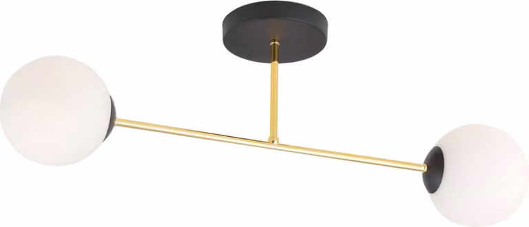 Lampada da soffitto Emibig 2xE14 10W MAGNUM 2 con paralumi bianchi opachi 1233/2
