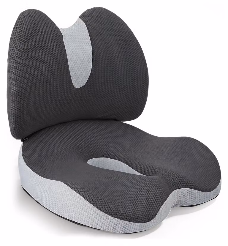Cuscino per sedia da ufficio, design ergonomico, supporto per ridurre lo stress, colore nero