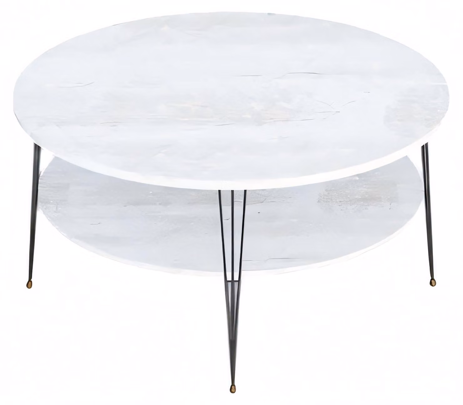 Weißer Holz-Couchtisch im modernen Design