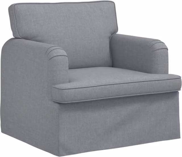 Divano da soggiorno Design In in tessuto grigio con coperture rimovibili L: 84 cm, P: 80 cm, H: 85 cm