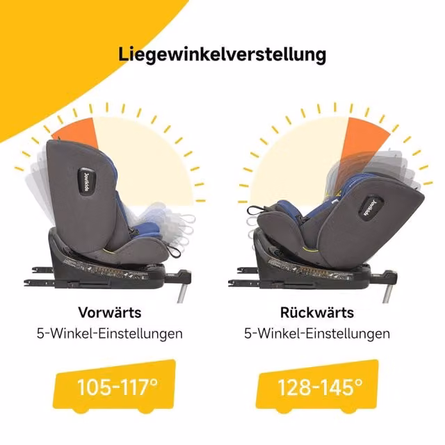 Seggiolino auto FOLYNA girevole a 360° con ISOFIX, blu, L/P/H: 53 x 46 x 63.5 cm