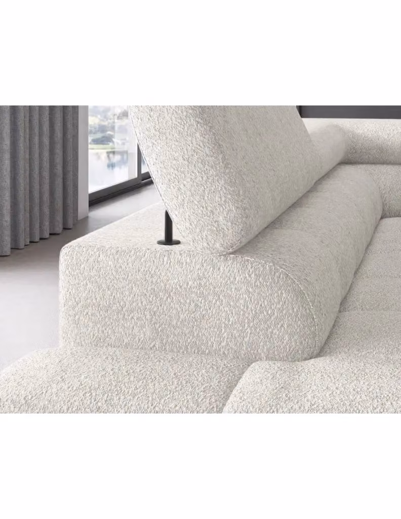 Divano angolare sinistro convertibile FERRUM di MEUBLORAMA con letto, Bianco, L: 276 cm, P: 93 cm, H: 200 cm – 2
