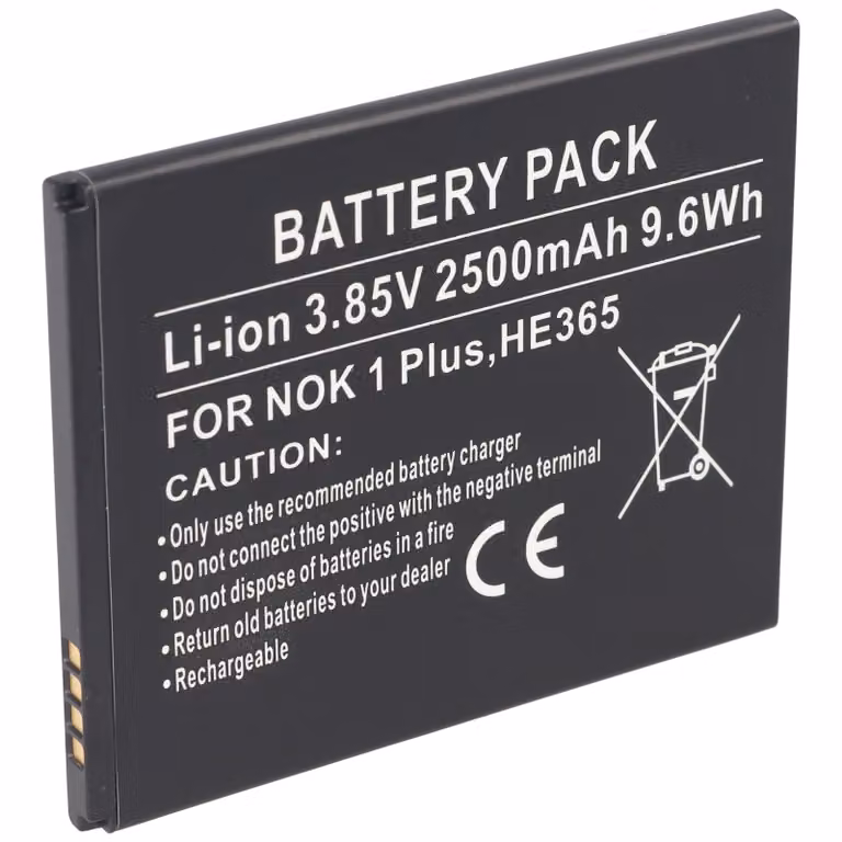Batteria adatta per Nokia 1 Plus, HE365, Li-Ion, 3,85V, 2500mAh, 9,6Wh