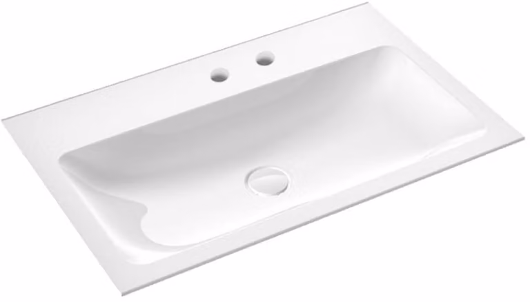 emco evo 800 lavabo, 811x522mm, sans trop-plein, pour meuble bas evo 800, 957711482, 957711482