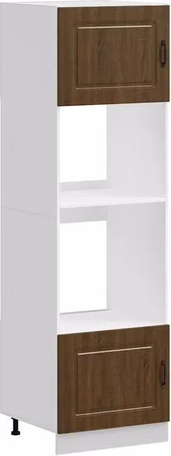 Pensile da cucina | Armadi Forno 2 pz Kalmar Rovere Marrone in Legno Multistrato