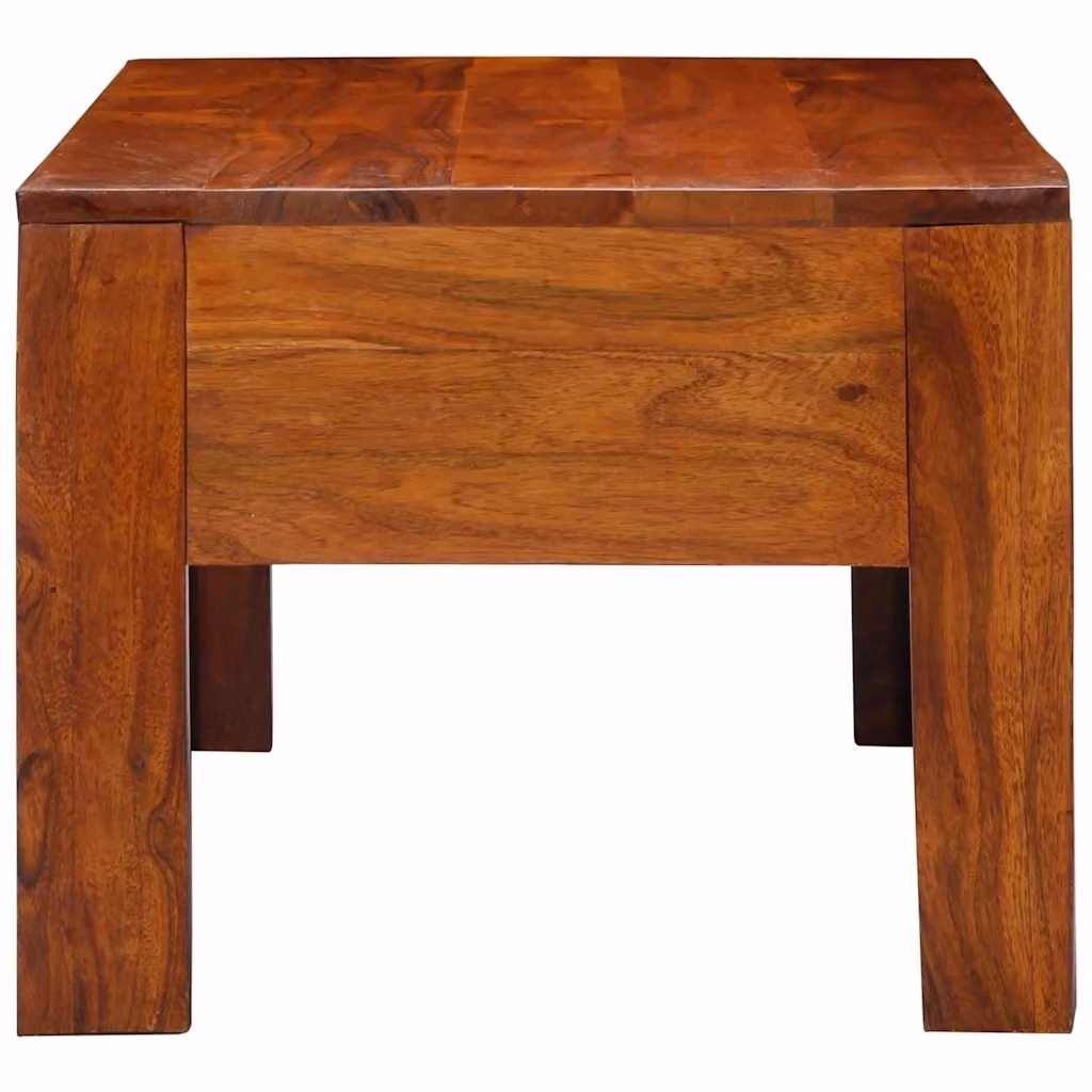 Tavolino da salotto rettangolare vidaXL in legno di acacia marrone L: 90 cm, P: 50 cm, H: 40 cm – 2