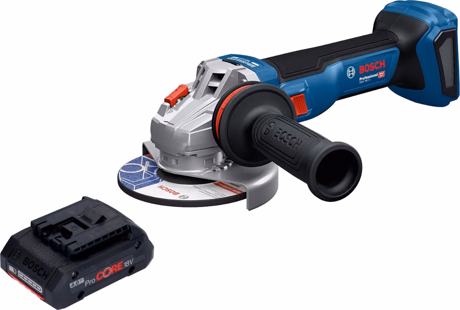 Smerigliatrice angolare a batteria Bosch GWS 18V-11 Professional 18 V 125 mm + 1x batteria ProCORE 4,0 Ah - senza caricabatteria