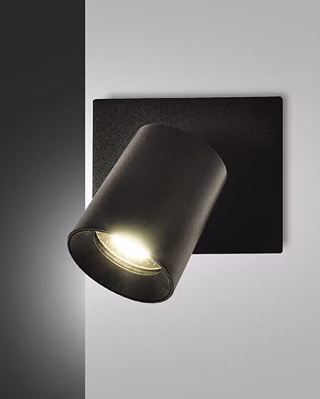 Fabas Luce, farello da soffitto, modello GU10, dimensioni 90x110 mm, 35W, colore nero