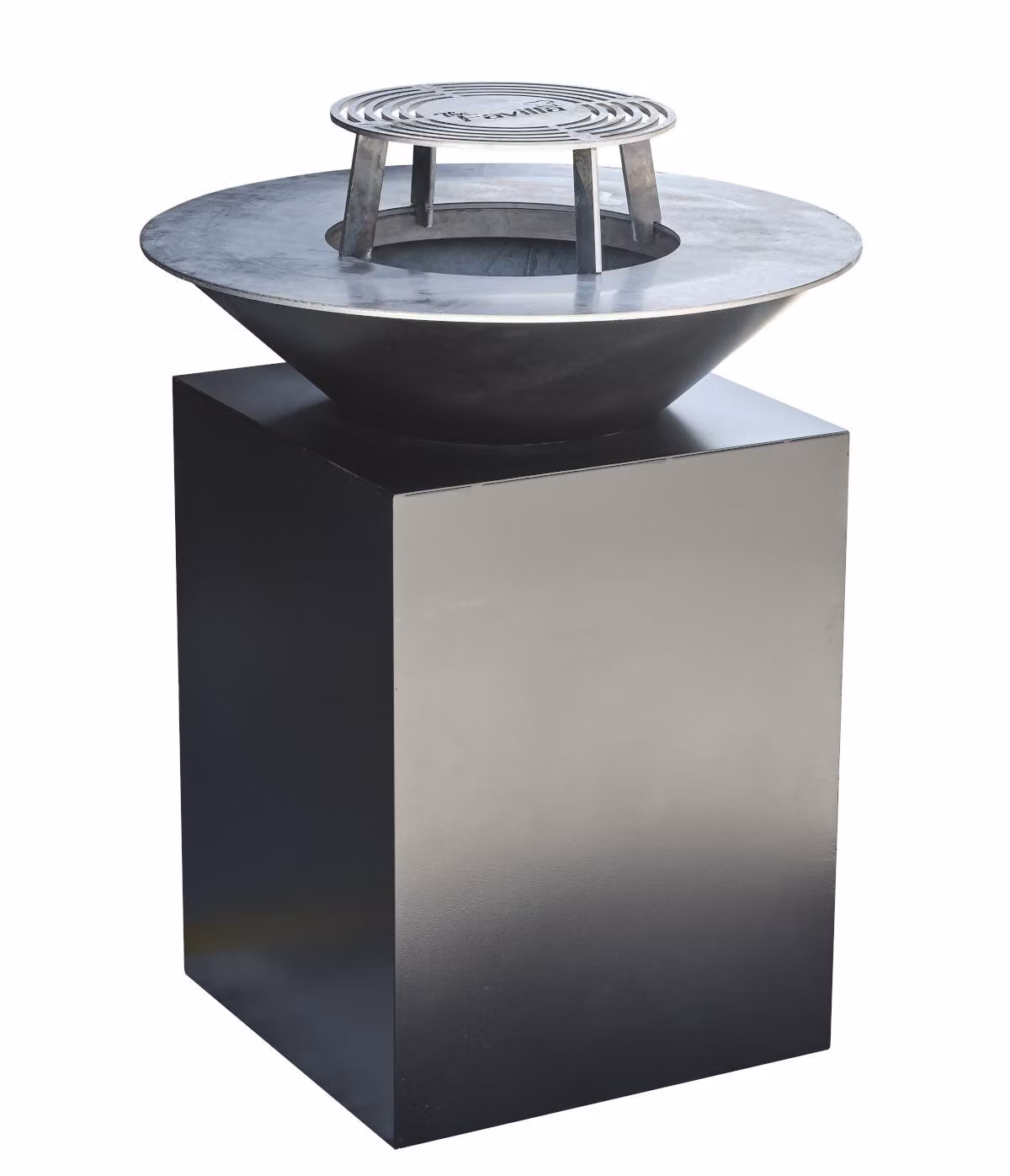 FAVILLA FUEGO - Focolare con piastra per grigliare e plancha in nero Elegante focolare FAVILLA FUEGO dal moderno design nero