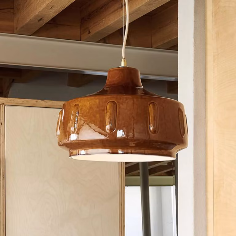 MARKET SET Lampada a sospensione Jimmy, dimmerabile, Marrone / Ruggine, Soggiorno / Sala da pranzo, Ceramica, Design, Lampada a sospensione