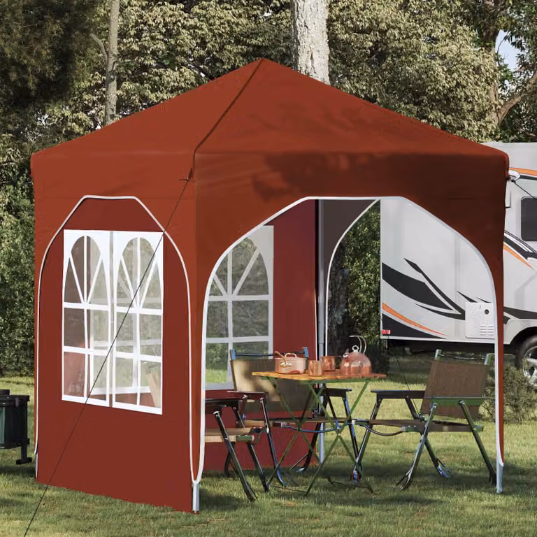 Maison Exclusive - Tenda pop-up per feste, dimensioni 192 x 192 x 245 cm, colore terracotta