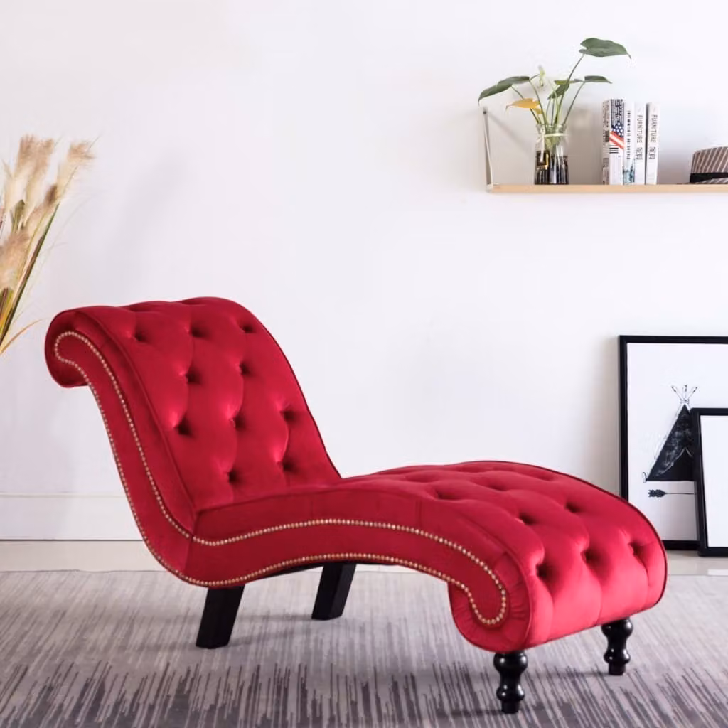 Maison Exclusive - Poltrona reclinabile in velluto rosso