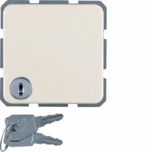 Berker 4763 Presa SCHUKO con coperchio ribaltabile e serratura, bianco lucido, da incasso, IP44