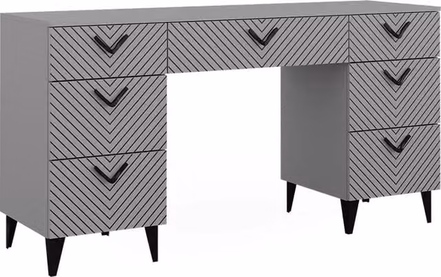 Tavolo da toeletta Anett Grigio 150 cm senza specchio Vicco