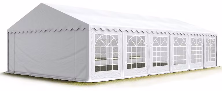 TOOLPORT Tendone per feste 5x12 m PVC bianco 100% impermeabile Tendone da esterno Tenda party