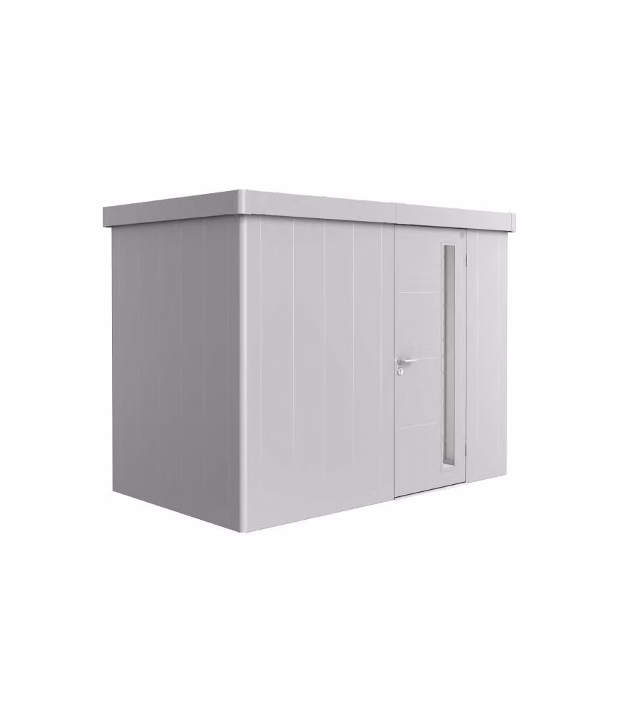 Casetta da giardino Neo 1C porta standard, argento-metallico