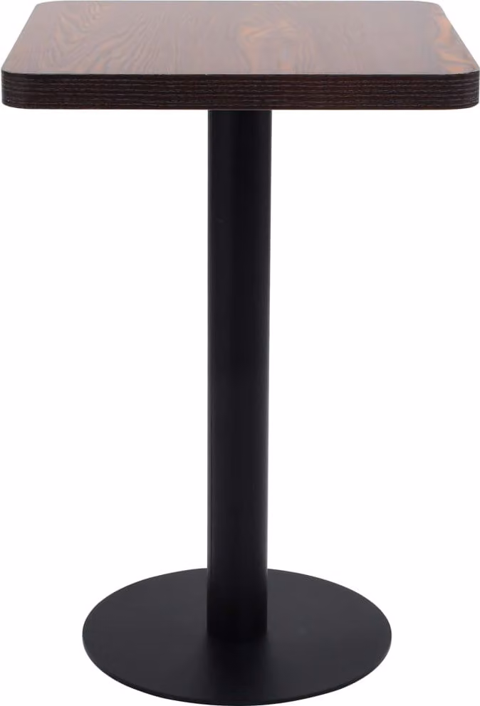 vidaXL Tavolo da bistrot marrone scuro 50x50 cm MDF