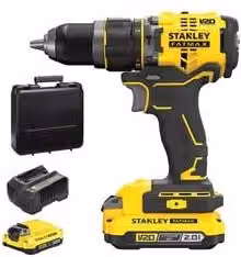 Trapano Avvitatore a Percussione con 2 Batterie al Litio da 18 V 2Ah Giallo