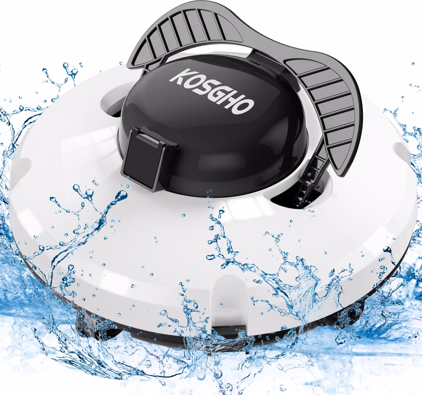 Robot pulitore per piscina senza fili con due motori e funzione di parcheggio automatico per piscine con fondo piano