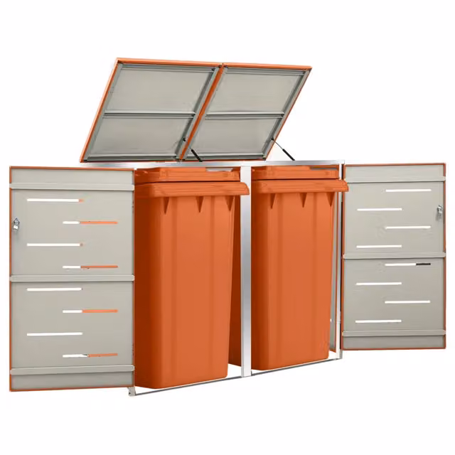 Copribidone per Spazzatura Singolo 69x77,5x115cm Acciaio Inox 149563