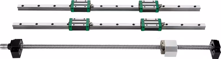 SucceBuy guida lineare, 2 pezzi HGR20-1000 mm guide di scorrimento con 1 pezzo RM1605-1000 mm vite a sfera, kit BF12/BK12, guide lineari quadrate per frese, torni e fresatrici CNC fai da te