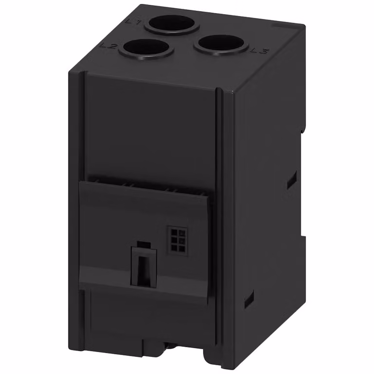 Modulo di rilevamento corrente Siemens impostazione corrente 10...100 A larghezza 55 mm trasformatore a foro passante 3UF71021AA000