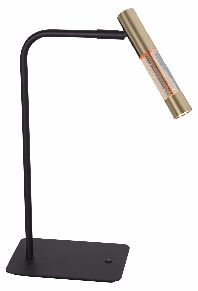 Lampada da tavolo - ottone nero - Alisio -  vetro metallo - lampada da scrivania - LED - 4593ME - Steinhauer