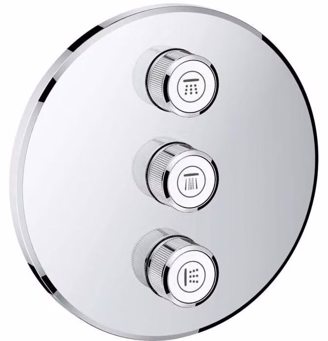 Grohe Grohtherm SmartControl - Regolatore da incasso a tre vie, nichel spazzolato 29122EN0