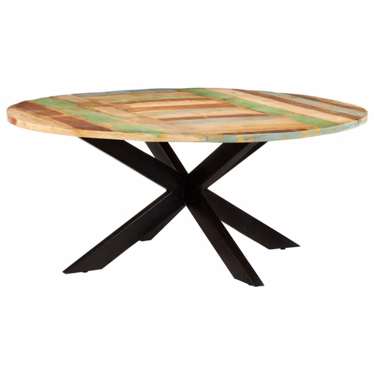 Maison Exclusive - Tavolo da pranzo rotondo 175x75 cm in legno massello di recupero