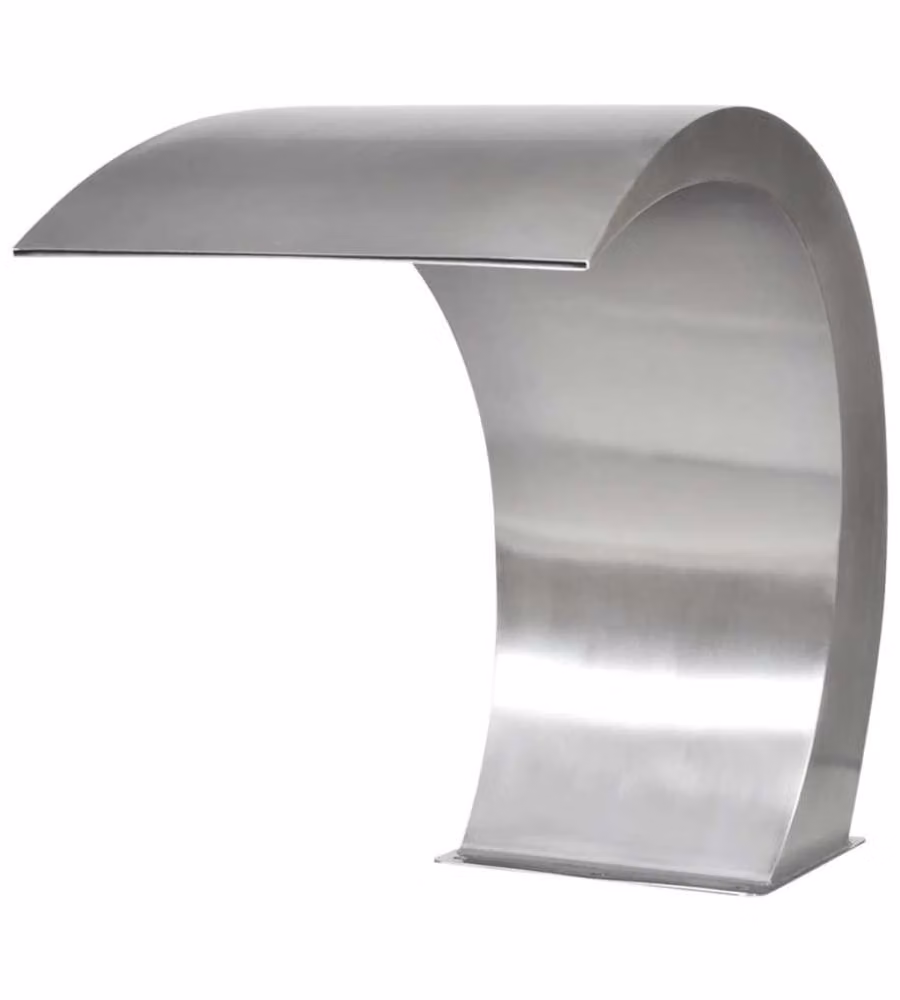 vidaXL Cascata da Giardino in Acciaio Inossidabile e PVC, Colore Argento, L 45 cm x P 30 cm x H 60 cm – 2