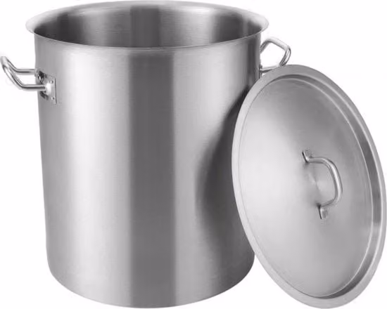 Pentola da Cucina in Acciaio Inossidabile - 39,7L - Adatta per Induzione - Contenitore di Rifornimento Grande Capacità