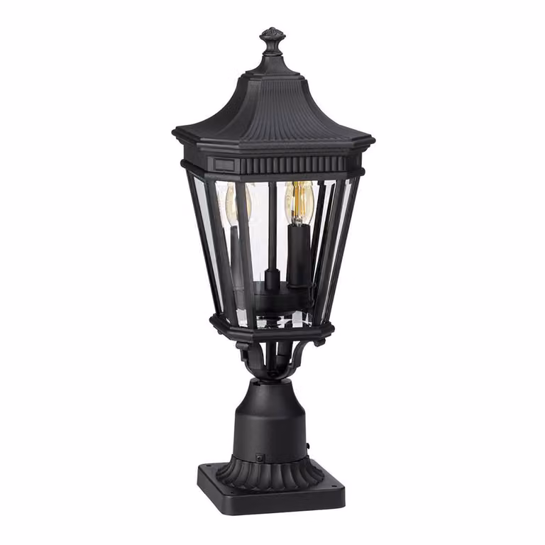 Lampada da terra da esterno 55 cm Cotswold Lane 2xE14 nera Feiss FE-COTSLN3-M-BK