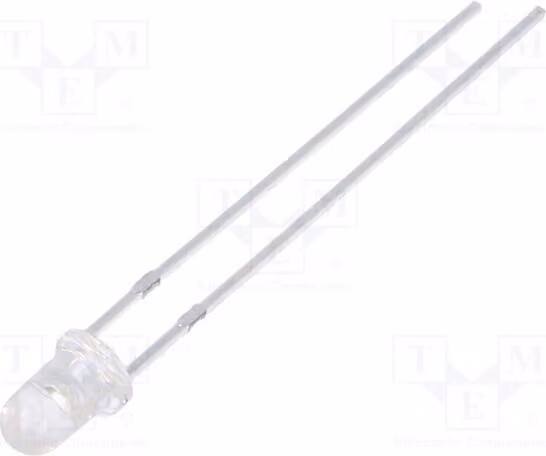 5 LED a 3 mm, tipo FYL-3014PGC1A, di montaggio a foro passante (THT), angolo di emissione di 25°, intensità luminosa di 15000 mcd, colore verde